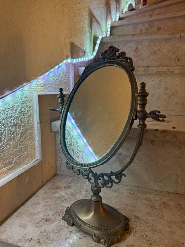 Ovaler kosmetikspiegel bronze - ovaler,
